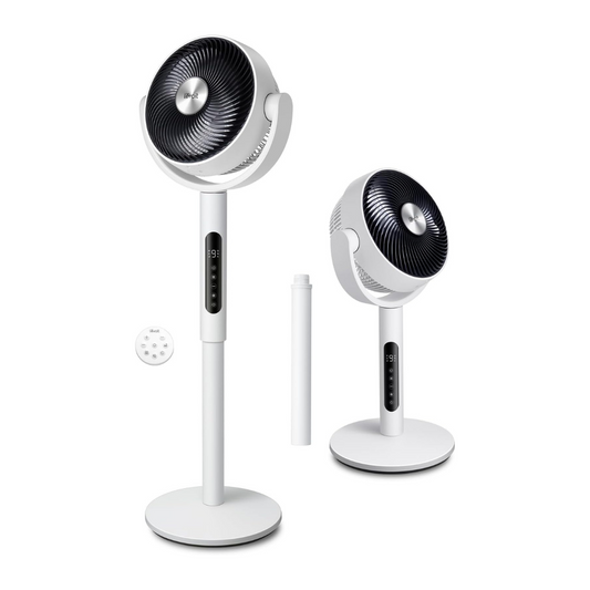 🔥2-in-1 Ultra Quiet Standing Fan & Air Circulator – 120° Oscillating, 9 Speeds, Remote Control, Smart Temperature Sensor, Up to 82ft Airflow
